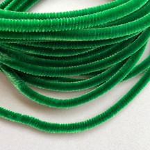 Soft 8mm Wired Chenille Cording in Green ~ 1 yd.